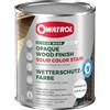 OWATROL Solid Color Stin, vernice resistente alle intemperie, vernice coprente in acrilico, vernice coprente permanente (bianco coprente, 1 litro)