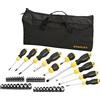Stanley STHT0-70887 - Set di chiavi a bussola e punte per cacciavite con custodia, 48 pezzi, colore: Giallo/Nero