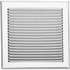 SOTECH Griglia di ventilazione in alluminio 250 x 250 mm look acciaio inox | con zanzariera di per installazione a vite