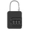 SPORTARC Lucchetto a combinazione a 3 cifre, piccolo lucchetto a combinazione in acciaio inox per zaino, valigia, armadietto, armadietto, cestino della bicicletta, 50,5 x 43 x 16 mm (nero)