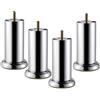 JIAOLUN123 4 Gambe per Divani in Metallo Gambe per Mobili Ferro Cromo Piedini per Mobili Tondo Piedini Sostitutive Letto Tavolo Piede Vite M8(10cm)