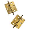 inferramenta Set Cerniere a Libro Per Mobili Antichi | 40X35 MM | Finitura Ottone | CP51 (2 Cerniere)