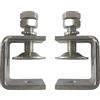 WEIWUXIAN Morsetto a C per Impieghi Gravosi, 2 Pezzi in Acciaio Inox Resistente, per La Lavorazione Del Legno, per Falegnameria, Saldatura, Armadietti, Falegnameria, Foro Tascabile, Colore Argento