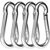 MERVYNGLYNNHUNTER 4 pezzi M10 Moschettone in acciaio inossidabile 304,100 mm x φ10 mm, Moschettone di carico massimo di 300 kg, Grande Moschettone INOX M10 per cani, amache, campeggio, pesca