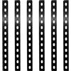 BJBJJIU 6 Pz Piastra di Giunzione Piana con 12 Fori, 307 x 24 mm, Nere | Staffe Piatte Lamiera Forata, Piastra di Fissaggio, Staffe Perforate Connettore, Lastrina di Giunzione Piatta per Legno