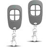 LUIRSAY AAM0049 - Telecomando per cancello e garage, compatibile con SCS Sentinel - 433,92 MHz - 4 canali, codice segreto girevole e raggio lungo, colore: grigio