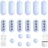 Joysuelly 18 PCS Paracolpi Tavoletta WC, 12 Buffer ad Anello 6 Buffer per Coperchio Paracolpi Gommini Ricambio Gommini Copriwater Paraurti del Sedile Ricambi per Sedili di Toilette Hotel Ospedali (Bianco)