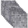 vidaXL Piastrelle Mosaico Grigio 30 x 30 cm Marmo, Piastrelle moderne per bagno, cucina, soggiorno: eleganti, resistenti all'acqua, opzioni per interni ed esterni
