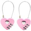 Mioaoa 2 lucchetti a combinazione rosa, a forma di cuore a 3 cifre, per armadietti scolastici, palestre, armadietti sportivi, recinzioni, cassette degli attrezzi, custodie, lucchetti a combinazione Hasp
