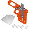 Yuentoen Taglierina per bordi impiallacciati, tagliabordi per colla, Edge Banding Trimmer con 10 lame di ricambio, pialla con una sola mano, per bordi in legno