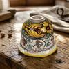 ILAB Coppa in ceramica per lampadario applique plafoniera decorata realizzata e firmato a mano art. giulia