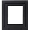 Framex Komforta Finestre bianco/antracite - tutte le dimensioni (larghezza x altezza) 600 x 650 mm - Finestra garage/casetta da giardino in PVC (larghezza x altezza) 60 x 65 cm 3 vetri DIN girevole a destra
