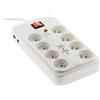 Zenitech - Protezione da sovratensioni con 8 prese e interruttore - Security Pro TV F/F Ø9,52mm + telefono RJ11