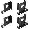 ANBEEISS 4 Pz Supporto per Pali Regolabile, Nero, 90 mm | Staffa di Base, Recinzione, Ancoraggio Terrazza e Gazebo, Piastra Travi Legno Esterno, Fissaggio