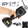 Generic Kit di crimpatura elettrica, 3,0 Ah, crimpatrice per capicorda a batteria, con 7 stampi per connettori preisolati e non isolati, include 2 batterie
