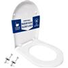 HYDRO HOME Copriwater Compatibile Magnum Nuovo Villeroy & Boch fissaggio dal basso, Sedile WC Termoindurente Bianco, Tavoletta Avvolgente con Cerniere Regolabili, Ricambio Bagno