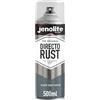JENOLITE Directorust Vernice Satinata | GREGIO ARDESIA | Vernice spray multisuperficie | Per l'uso su aperture in legno, metallo, plaspa, ceramiche e arrugginite | 500 ml (RAL 7031)