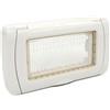 WEB world electronic business Placca Idrobox IP55 4 moduli Bianco compatibile con Plana - 15,3 x 8,3 cm