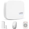VIDEOTECNOLOGIA - Kit AMC 943 Composto da Centrale LARIO Hub, Sensore IF800/P, Contatto Magnetico CM800, Telecomando TR800-WG e Alimentatore L-AL - KIT-943