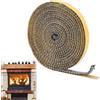 Swiftctrl Guarnizione Stufa a Legna, 3m × 10mm × 3mm Guarnizione Autoadesiva Inserto Camino a Legna, Guarnizioni in Fibra di Vetro per Stufa/Camino/Porta del Forno, Resistente al Calore 550 Gradi Celsius