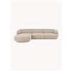 Micadoni Divano angolare 4 posti in ciniglia Miley - Beige