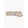 Micadoni Divano angolare 4 posti in ciniglia Miley - Beige