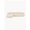 Micadoni Divano angolare 4 posti in ciniglia Miley - Beige