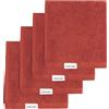 Osama Home PANTONE - Lavette Bagno 30x30 cm, 4 Pezzi in Spugna di Puro Cotone 100% Certificato OEKO-TEX, Set Asciugamani Bagno Piccoli Multiuso Morbidi e Assorbenti Validi anche come Panno Struccante Viso
