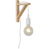 Lucide Fix Wall della lampada da parete di bianco, legno, e27, 60 W, Bianco, 19 x 3.2 x 22.5 cm