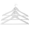 HOME It® Grucce con barra per pantaloni e fessura, confezione da 3, 43 cm, bianco - Design scandinavo, ideale per camicie e cappotti invernali