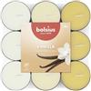 Bolsius - 18 Lumini Profumati - Vaniglia - Durata di Combustione di 3.5 Ore - Diametro 38 mm - Estratti Naturali - Contiene Cera Vegana - Senza Olio di Palma