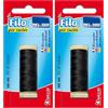 PARODI & PARODI- Filo per Cucire 100m, Filo da Cucito da 20gr, Bobina di Cotone per Aghi da Cucito, Rocchetto Adatto alla Cucitura a Mano, Prodotto in Italia, Color Nero (Confezione da 2)