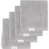 Osama Home PANTONE - Lavette Bagno 30x30 cm, 4 Pezzi in Spugna di Puro Cotone 100% Certificato OEKO-TEX, Set Asciugamani Bagno Piccoli Multiuso Morbidi e Assorbenti Validi anche come Panno Struccante Viso