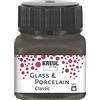 KREUL 16226 - Glass & Porcelain Classic Marrone Scuro, in Barattolo da 20 ml, Vernice Brillante a Base d'Acqua per Vetro e Porcellana, a Rapida Essiccazione, Coprente