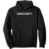 Minecraft Logo Black Felpa con Cappuccio
