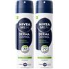 NIVEA MEN Deodorante Spray Derma Control Sensitive 150 ml, Deodorante uomo antitraspirante per una protezione 72h, Formula senza alcool con Acido Ialuronico e Vitamina E per la pelle sensibile
