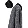 TIGER Tess, Gancio portasciugamani, Nero (Set da 2), 19x53x53mm