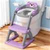 SKYROKU Sedile WC 2 in 1, per bambini, 2-7 anni, migliorato, stabile | SKYROKU Sedile WC fino a 90 kg, in polipropilene (senza BPA), con scaletta, sedile antiscivolo, per la famiglia