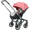 GLOKID Passeggino Trio 4 in 1 Multifunzione，con Doppia Modalità Push Reversibile，Carrozzina per Neonati in Pieghevole，dalla Nascita a 22 kg（rosa）