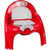 Mediawave Store - Sedia Vasino Bimbi 170023 interno removibile con sportellino 32x30x30cm, vari colori, pannolino, vasino per wc, bimbi, prima infanzia, facile utilizzo, wc per bambini, baby (Rosso)