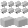 WRITWAA 10 pezzi Protezioni in silicone per bordi di sicurezza per maniglie dei cassetti - Paraurti di protezione a forma di F per maniglie dei cassetti - Copri pomelli di sicurezza per porte di asili