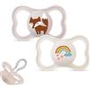 MAM Ciuccio Air in silicone, set da 2 pezzi, extra leggero e arioso, per bambini, in silicone SkinSoft con scatola per ciuccio, 16 mesi