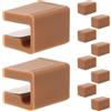 WRITWAA 10 pezzi Protezioni in silicone per bordi di sicurezza per maniglie dei cassetti - Paraurti di protezione a forma di F per maniglie dei cassetti - Copri pomelli di sicurezza per porte di asili