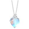 FANCIME Collana/Bracciale a Farfalla in Argento Sterling 925 con Zirconi Cubici, Farfalla Bianca/Oro/Oro Rosa, con bellissimo portagioie Compleanno di Natale San Valentino Presente per le donne
