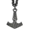 Hanary Collana vichinga Mjolnir con ciondolo antico a forma di martello di Thor, catena di grano, gioiello vichingo regalo per uomini e donne
