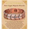Rajputana Braccialetto in rame per gli uomini braccialetti magnetici in rame puro per uomo braccialetto regolabile fatto a mano con magneti a 3 file gioielli regali per gli uomini con strumenti di