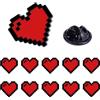 NBEADS 12 spilla Smaltata A Forma di Cuore, Spille A Forma di Cuore Rosso Da 1.4x1.5cm, Spille per Giacche, Zaini, Cappelli, Borse e Altri Indumenti