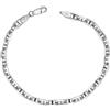 LeCalla Bracciale a Catena in Argento Sterling 925 per Uomo e Donna | Maglia Marina Italiana 4 mm Placcata in Rodio | Gioiello Elegante da Polso | 7,5, 8 e 8,5 Pollici