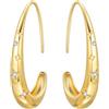 CYMYSS Orecchini Oro Donna in Argento 925 Placcato Oro 18K, Orecchini Dorati Eleganti e Leggeri, Gioielli Donna per Uso Quotidiano, Occasioni Speciali e Regalo