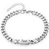 Amsgedhie Bracciale Personalizzato da Uomo con Nome e Catena Cubana Regolabile in Acciaio Inossidabile - Regalo per Papà, Nonno, Amici per Festa del Papà San Valentino